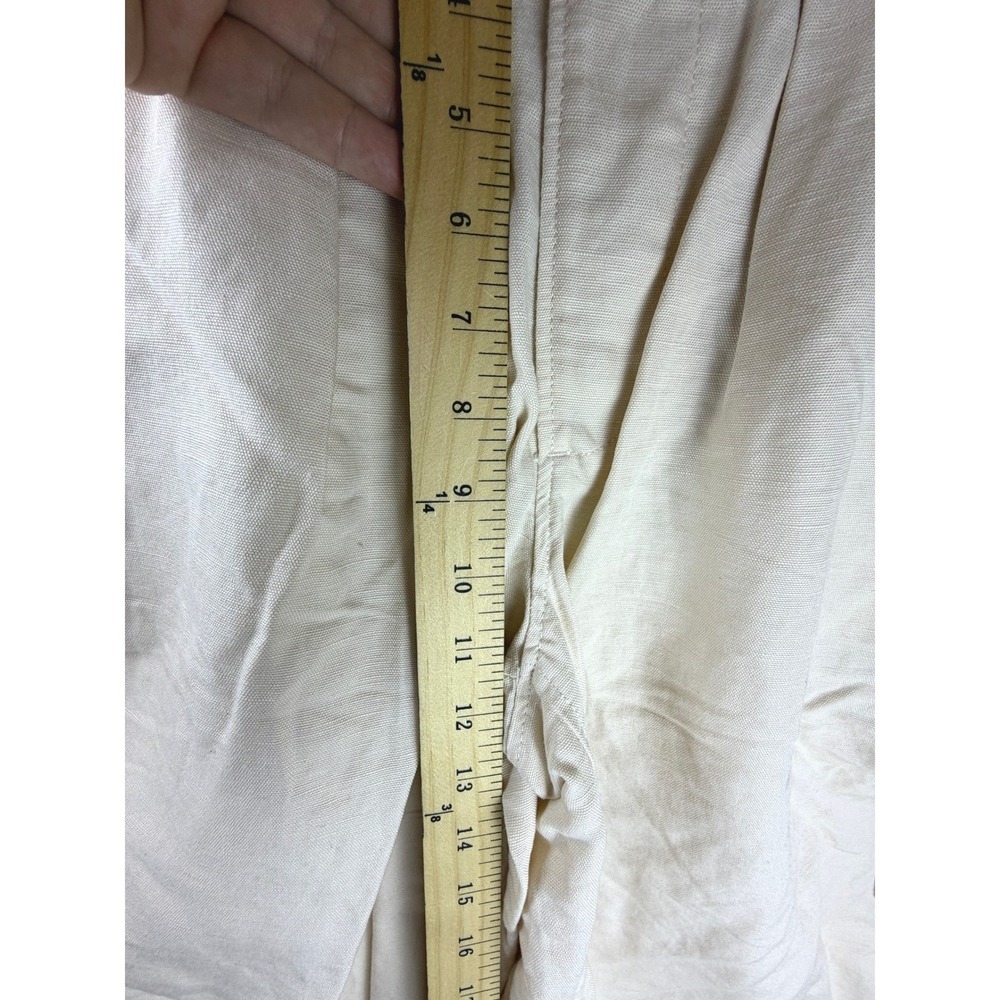 Banana Republic Explorer Culottes Linen Cargo Wide Leg High Rise Petite 0 Beige - Picture 11 of 12
